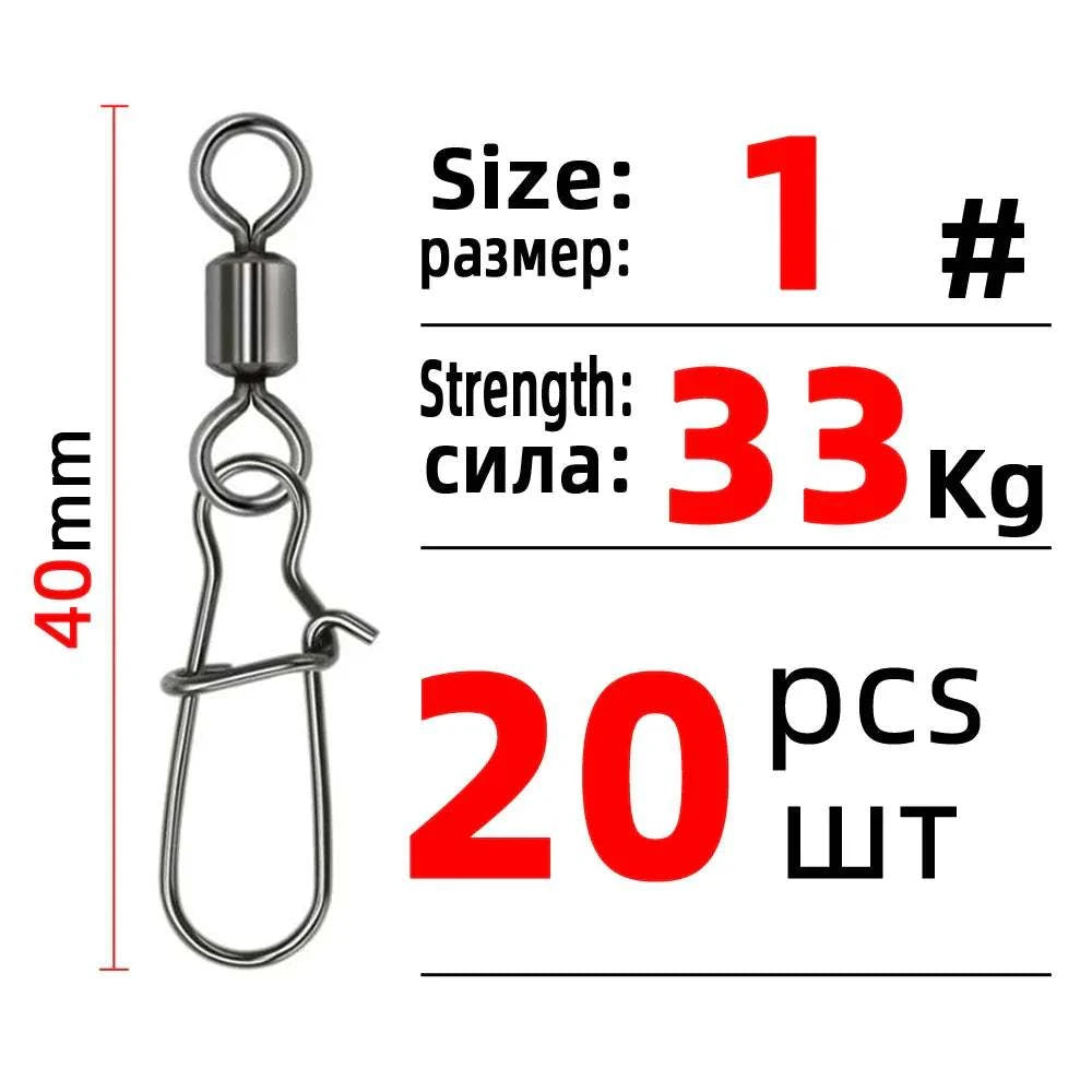 50X Fishing Swivel Snap